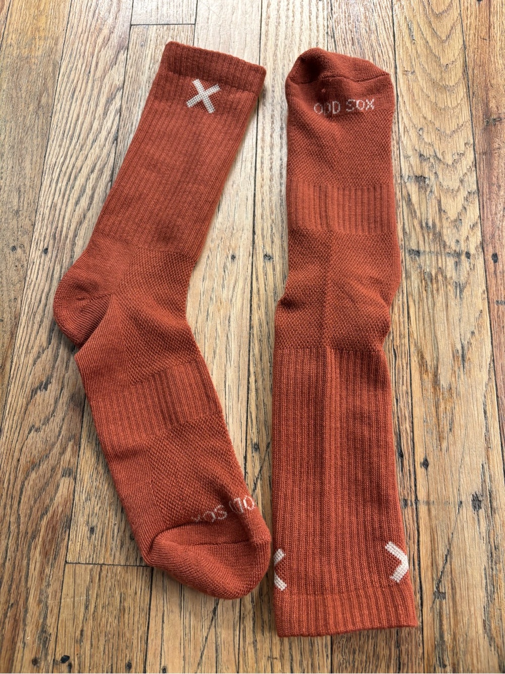 Men's Rust Athletic Crew Socks with Cushioning